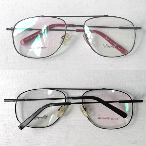 KOBE Twist Titanium Low Profile Black Vintage Metal Aviator Eyeglasses - Picture 9 of 13